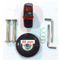 2 Roulettes (60mmx18mm)...