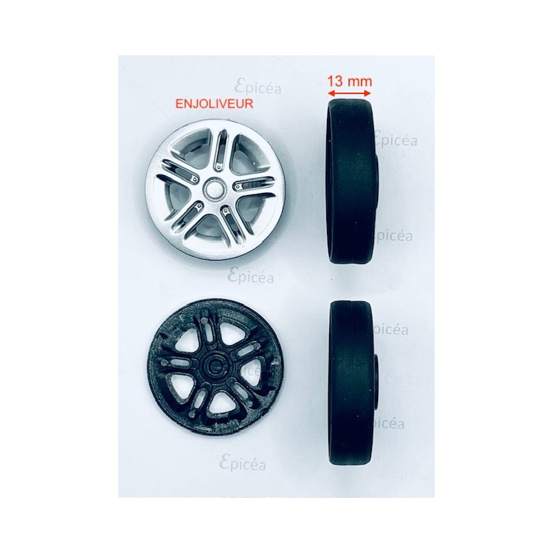 Roulette double (50mm x 13mm x2) adaptable